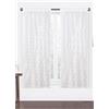 HOME ZEN HOUSEHOLD LINEN Set di 2 Tende Atena, Pizzo Francese con Fiorellini, Disponibile per Finestra 60x150 cm e Porta Finestra 60x240 cm, Tortora/Grigio/Panna (CREMA PANNA, 60X240)