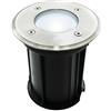 Zeitnet Inc. Faretto segnapassi carrabile calpestabile LED IP65 incasso terreno lampada led GU10 8W potenza 72W illuminazione giardino sentiero alberi piante (TEMPERATURA LUCE BIANCO FREDDO 6500K)