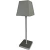 eacommerce Lampada da Tavolo Dimmerabile Senza Fili a Batteria Luce Calda per Ristoranti Dehor (Quadra - tortora)