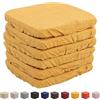Intimitaly Set 6 Cuscini Sedia Vesto Con Elastico da Schienale Comodi Made in Italy in Cotone Imbottiti e Spessi 6 Cm (6 Ocra)