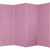 DESHOME - Separe divisorio interno dal design moderno, tessuto idrorepellente struttura in legno 4 ante - Separè divisorio paravento richiudibile pieghevole (Malva)