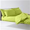Lisola Set Lenzuola Letto Singolo, Parure Lenzuola in Cotone Pregiato, Made in Italy, Lenzuola da Sopra 160x290cm + 1 Federa 50x80cm, Tinta Unita. Modello: Tortona, Verde