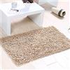 ele ELEOPTION Soft Shag Tappetino da Bagno Tappeto Cucina Porta Porta Piedini Tappetino Striscia Antiscivolo Zerbino Assorbente Tappetini da Bagno Doccia Shaggy Carpet - 45 x 70 cm, Khaki