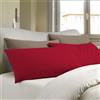 BANZAII TEXTILE INNOVATOR ONLINE Banzaii Coppia Federe in Flanella Anti-Pilling Tinta Unita per Guanciale in Cotone 100% 52x82 cm Rosso