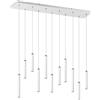 Trio Leuchten Trio, Sospensione, Tubular incl. 11 x LED,SMD,2,8 Watt,3000K,350 Lm. Plastica, Bianco, Finitura: Metallo, bianco opaco L:115,0cm, L:15,0cm, A:150,0cm Dimmerabile tramite interrutto,IP20,