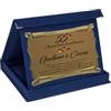 Printerland Targa Anniversario Matrimonio Personalizzata con Astuccio in Velluto Blu, Rosso o Nero - Targhe Personalizzate Regalo Nozze Sposi Sposa (BLU, 55° Anniversario)