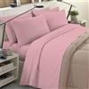 BANZAII TEXTILE INNOVATOR ONLINE Banzaii Completo Lenzuola Invernale Felpate in Flanella Anti-Pilling 100% Cotone, adatto anche ai materassi più alti, 4 pezzi, Matrimoniale Maxi Rosa