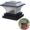 jojofuny Lampada Solare da Giardino Nero in Abs per Pali in Legno e Recinzioni, Alta Luminosità per Decorazione Esterna e Illuminazione del Giardino