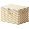 ZJIQOH Scatole per Armadio con Coperchio Pieghevole e Manici, Contenitori per Armadio Salvaspazio con Cerniera, Organizer Storage Bin per Coperte Trapunte Vestiti(Yellow,38 x 26 x 26 cm)