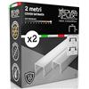 Eurocali Schermo per Profilo alluminio per Strisce LED MEDUSAFLEX mod. Cassiopea 2 Metri - Satinata - Made in Italy in Policarbonato stabilizzato UV e certificata UL94HB - Garanzia 10 anni - Pacco da 2 (4m)
