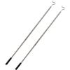 Tufgo Asta appendiabiti in acciaio inox con gancio per organizzare e asciugare i vestiti in armadi e lavanderie (2 pezzi)