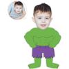ASSIALL Cuscino Viso Personalizzato Mini Me Cuscini Personalizzati a Forma di Persona Bambola Fumetto con Stampa Fronte-Retro 3D Divano Auto Poli Cotone Lancia Cuscino Ornamento Casa (Hulk)