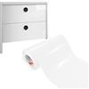 DecoMeister Pellicola Adesiva Tinta Unita per Mobili 33x500 cm - Carta Adesiva Lavabile per Cucina e Bagno - Ideale per Rinnovare Armadi, Tavoli e Porte - Bianco Lucido