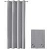emmevi Tenda Oscurante 100% Porta Finestra 1 Pannello 140x280 Cm Isolante Termica Coprente Moderna Grigio