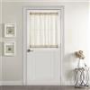 GYROHOME Tende per porta alla francese, in finto lino, trasparenti, in voile, filtrano la luce solare, proteggono la privacy, per porte in vetro, inclusi fermatenda, 2 pannelli, 60 x 110 cm