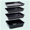 Generico Gialtek Vaschetta Nero Plastica, 22 x 36 x 5 cm, Ideale per Carne e Preparati, Made in Italy
