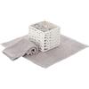 Casatessile Lavette Bagno con Cestino in Tessuto Set 4 pz. Simply Asciugamani Piccoli Ospiti, Lavette Neonato - Grigio Scuro