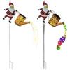 Generico Babbo Natale Balcone Luminoso Da Esterni, 2 Set Luz Natalizie Solare Da Esterno, Decorazioni Natalizie Per Esterno, Lanterna Natalizia Per Balconi Viali Cortili Giardino Sentieri Terrazza Balcone