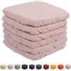 Intimitaly Set 6 Cuscini Sedia Vesto Con Elastico da Schienale Comodi Made in Italy in Cotone Imbottiti e Spessi 6 Cm (6 Cipria)