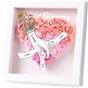 Presentimental Regalo Mamma Festa della Mamma Scatola di Fiori Personalizzata con 2-8 Nomi Scatola a Forma di Cuore con Fiori Secchi Regali Festa Della Mamma Originali