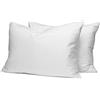 Home Tresor - Coppia Federe per Guanciali Letto con 3 Bottoni Clic Clac, Misura cm. 52x82, Made in Italy, 100% Puro Cotone, 57 fili cm^2, Tinta Unita BIANCO