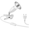 ledscom.de Lampada a morsetto E27 LIK, bianco incl. E27 PAR30 Lampada LED con riflettore 1025lm bianco