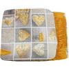 Russo Tessuti 6 Cuscini Sedia Coprisedia Imbottiti Cuore Allungato Shabby Elastici SFODERABILI-Giallo