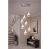 TEKHOME Lampadario LED Moderno 80W, Sospensione Design a Goccia, CCT Switch 3000K-4000K-6500K, 6400 Lumen, Illuminazione per Soggiorno Sala da Pranzo Cucina - LP-18A3C