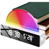 Whnbuij Wake Up Light - Sveglia all'alba, luce notturna con atmosfera di risveglia, sveglia per dormienti pesanti, sveglia intelligente, sveglia per camera da letto