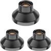 ledscom.de 3 lampade da soffitto/portalampada ELEKTRA, porcellana, nero lucido, 1x E27 max. 300 W