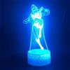 KJsdaADSA 3D Illusion Lamp Led Night Light Ufo Goldrake Smart Control Gift Camera da letto Decorativa Touch Light Sensor Base 7 colori con telecomando