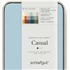 schlafgut Casual Lenzuolo con angoli da 90x190cm a 100x200cm, 100% cotone organico, Blue Light