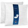 Lileno Home - Set da 2 cuscini in piuma, 40 x 40 cm, cuscini per dormire, cuscini per letto perfetti per chi soffre di allergie e per bambini, ciascuno con imbottitura in piuma da 300 g