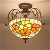 WDBZTJ Lampadari Stile Tiffany, 12 Pollici Colorato Soffitto Lampada a Sospensione per Soggiorno Camera da Pranzo Camera da Pranzo Cucina Corridoio