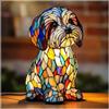 Generic Lampa da Tavolo a Forma di Cane in Resina, Luce Notturna Elegante per Ambienti Domestici, Lampada Carina a Tema Animale, Decorazione Unica per Casa e Ufficio, Idea Regalo Affettuosa