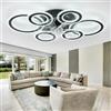 TuoyuanW Cristalli Lampadario Ventilatore Soffitto Rotondo Reversibile Dimmerabile Ventilatore Da Soffitto Con Luce Telecomando Memoria 6 Velocità Timer Plafoniera Con Ventilatore Per Cameretta-Black