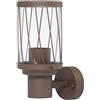 VR VETRINEINRETE Vetrineinrete® Applique lanterna moderna da esterno in alluminio rosso ruggine attacco E27 IP54 per facciate terrazze e ingressi
