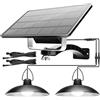KYUQY Luci solari a sospensione per interni/esterni, luci solari impermeabili con doppio capanno sospeso, lampada solare con accensione/spegnimento automatico dal crepuscolo all'alba