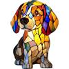 Generic Lampada a cane, lampade in vetro colorato con cani, ornamenti notturni in resina per cuccioli, decorazione per feste, serie di cani, arte, luce notturna in resina colorata, decorazione da tavolo