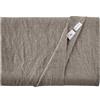 Bonazzi Home, lenzuolo sopra 100% puro lino, lavorazione orlo a giorno, 100% MADE IN ITALY (Tortora, Singolo, 170x300)