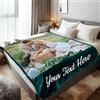 Stepdiy Coperta Personalizzata con Foto 150x200cm | Plaid Personalizzato con 1 Foto e Parole | Coperte Personalizzate Extra Large per Mamma Papà Nonno Nonna per il Compleanno