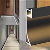 Generic Profilo Diffusore LED in Alluminio, Copertura Lineare per Baseboard, Profilo Canale Diffusore per Home Theater/Soggiorno/Ingresso