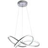 Generico UNIVERSO LAMPADARIO LED A SOSPENSIONE MODERNO INTRECCIATO CON FINITURA CROMATA 60W 3000K - 4000K - 6500K (BIANCO CALDO)