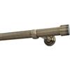 Sento Kit Bastone per Tende in metallo 25mm Ottone Antico Montaggio a Muro 400 cm (2x200cm) ALBANA
