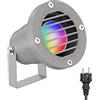 ledscom.de Faretto da giardino a LED DUK, griglia per esterni, grigio, IP65, incl. Smart Home RGBW GU10 Lampada LED 473lm
