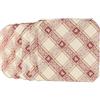 Casatessile Cuscino Sedia Cucina sfoderabile Modello Alette Dama Tessuto Jaquard, Colori Solidi, Prodotto di Qualita. - Rosso, Set 6 PCS