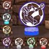 MYZQIFF Nome personalizzato Luce notturna di calcio, luce a LED personalizzata 16 colori 3D calciatore lampada decorazione della stanza Natale compleanno palle da calcio regali per gli uomini