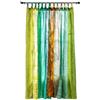 RAJBHOOMI HANDICRAFTS Tende colorate per sari con filtro della luce,per porta e finestra, una tenda, per letto, a baldacchino, arazzo o trattamento per porta finestra, colore verde 84 inches