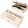 Creative Deco Scatola per Vino in Legno | Porta Bottiglie di Vino, Regalo Personalizzato 2 Bottiglie 0,7l | 35x20x9.5 (+/- 1cm) | con Coperchio e Serratura, Divisori Rimovibili | Regalo con tuo Testo