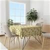 NARCISO Tovaglia 240x140 da 12 posti in Tessuto 100% Poliestere con Trattamento NO STIRO, Copritavola Rettangolare Cucina, Tovaglie Tavolo Moderno Rettangolari, Copritavolo Limoni